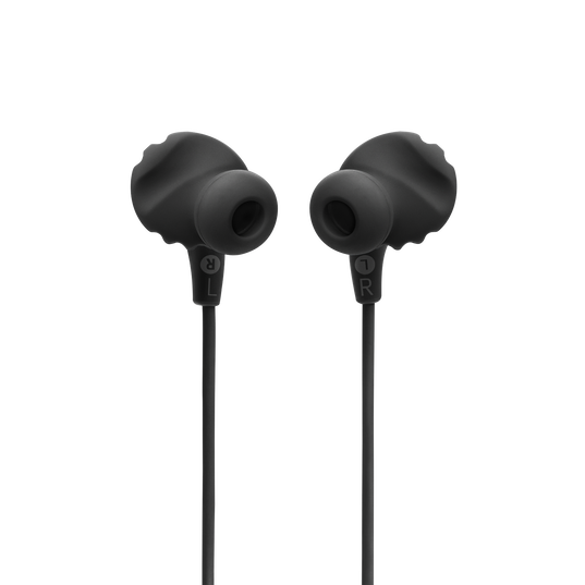 JBL Endurance Run 2 Wired - Black - Waterproof Wired Sports In-Ear Headphones - Back